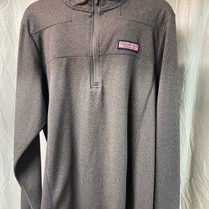 Vineyard Vines Charcoal Quarter-Zip Pullover